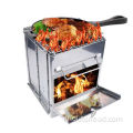 Roestvrijstalen BBQ -kachel vierkant vorm campinggerei